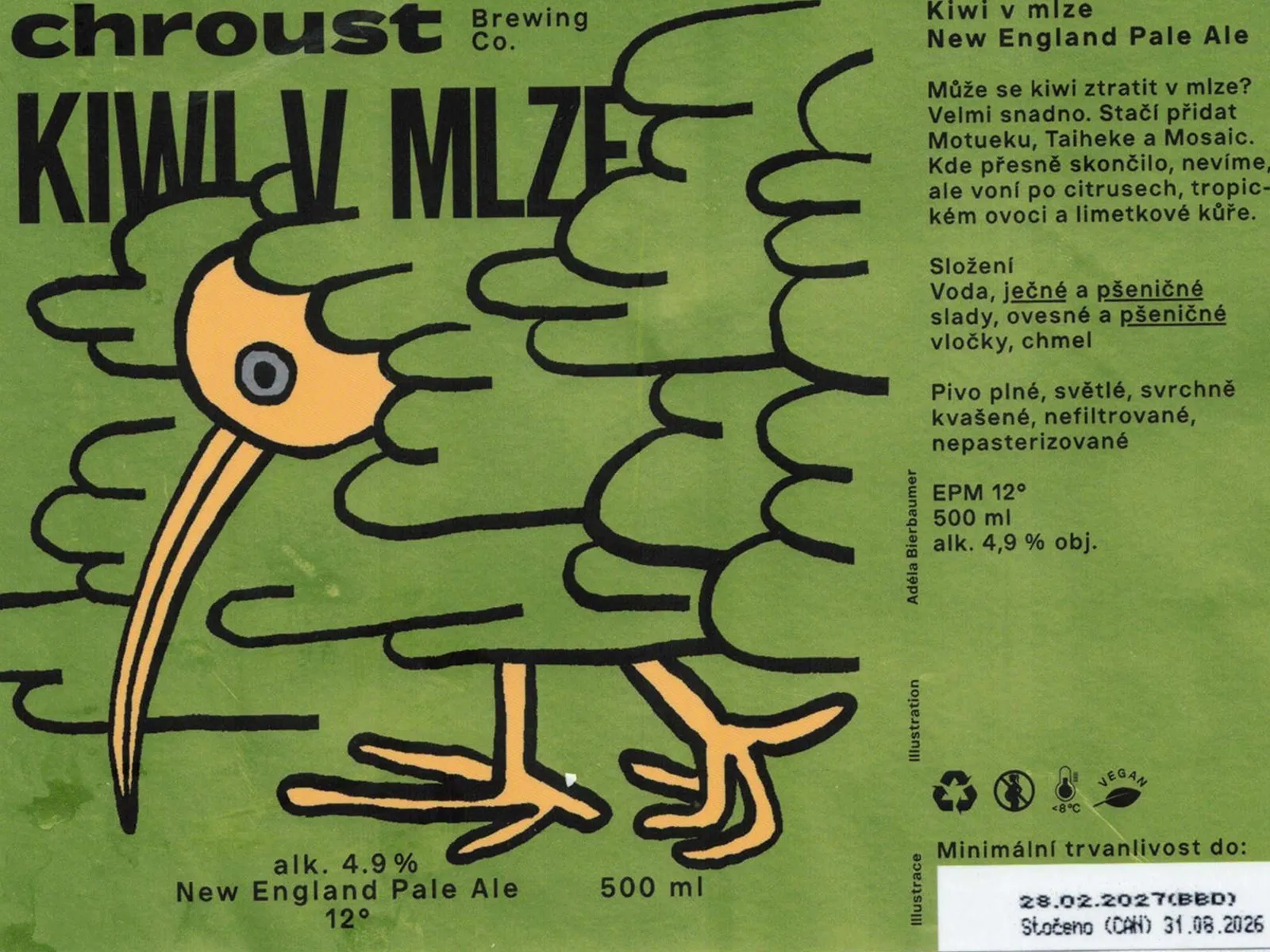 Kiwi V Mlze 12° — New England Pale Ale, Chroust
