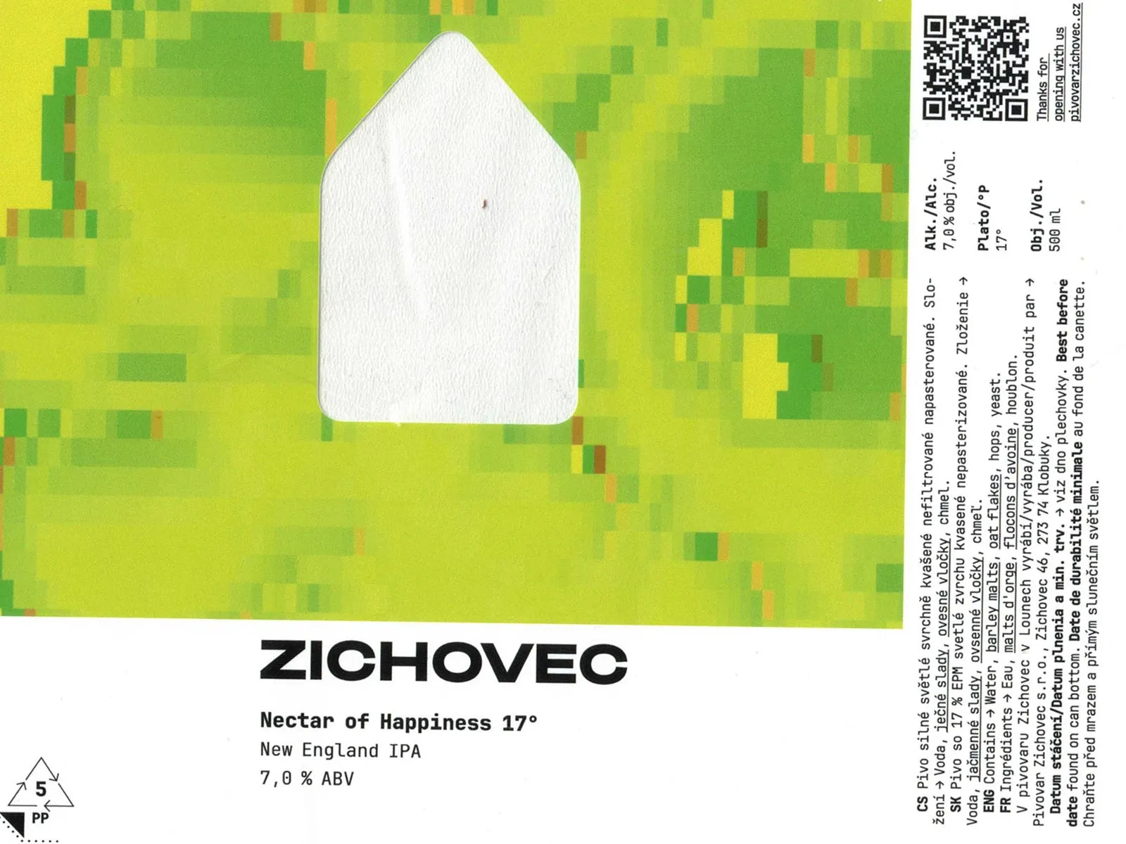 Nectar of Happiness 17° — New England IPA, Zichovec